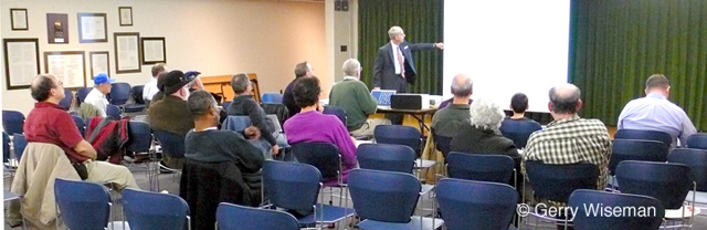 Harris lecturing